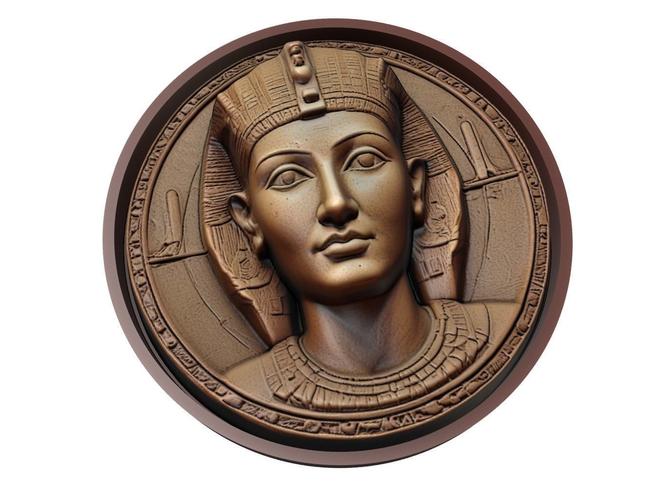 Hatshepsut Medallion 3D print model_1