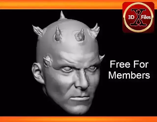 Star wars Action Figure Head - Darth Maul - Custom Head Sculpt