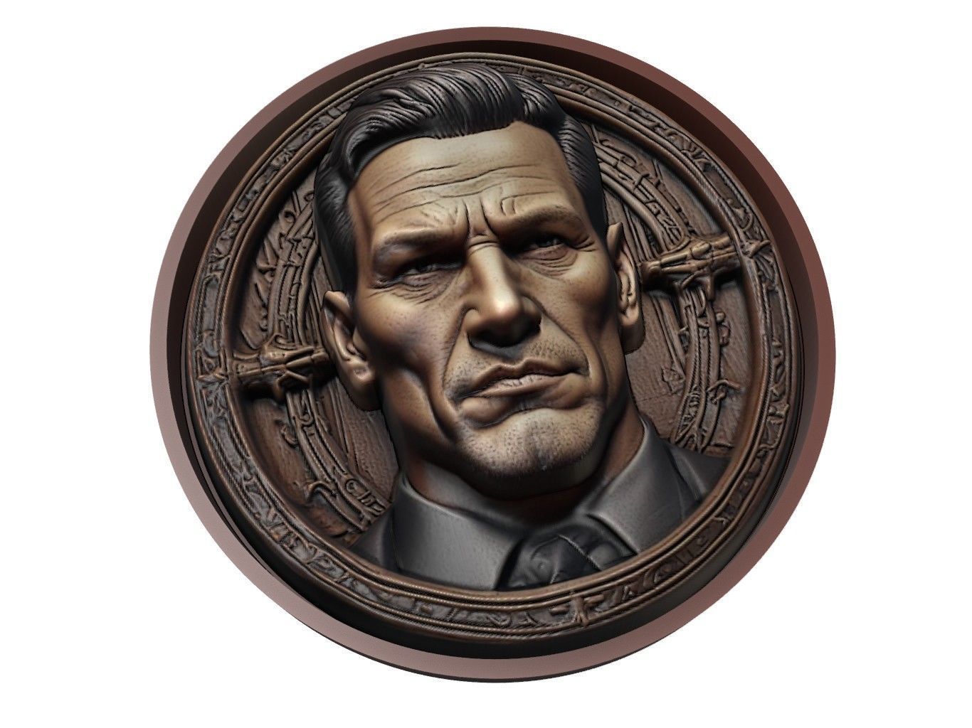 Frank Castle Medallion 3D print model_1