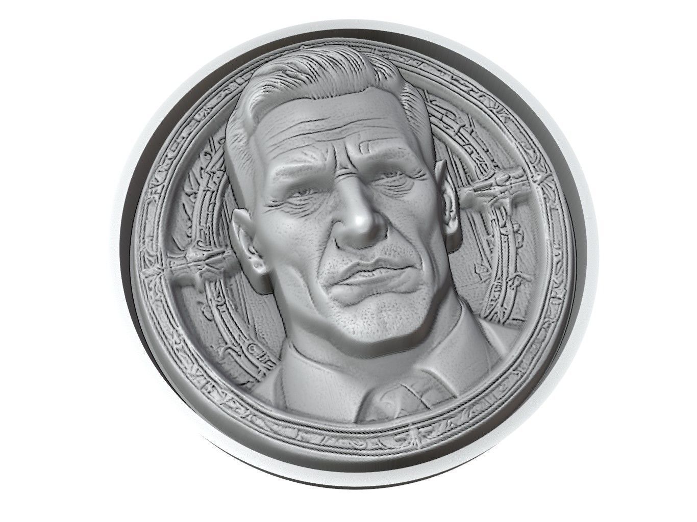 Frank Castle Medallion 3D print model_3
