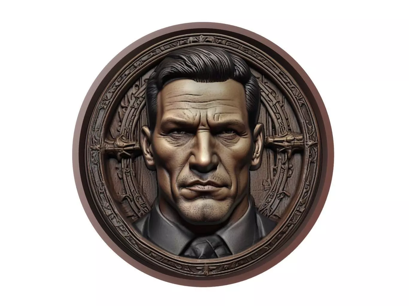 Frank Castle Medallion 3D print model_0