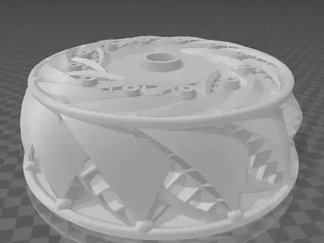advanced vawt wind turbine 3D print model
