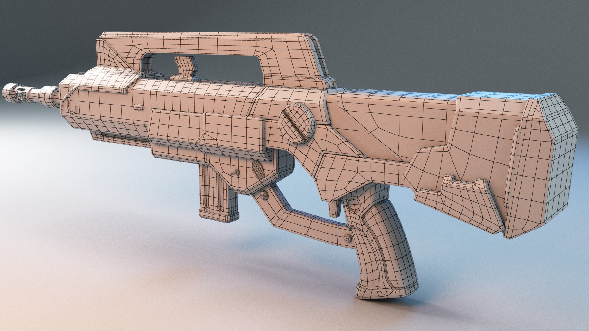 Famas Assault Rifle 3D model_8