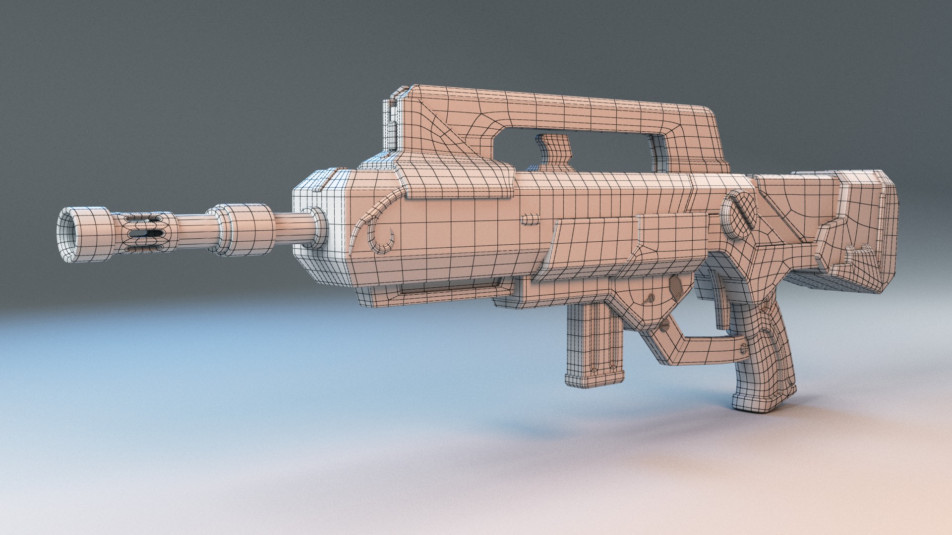 Famas Assault Rifle 3D model_7
