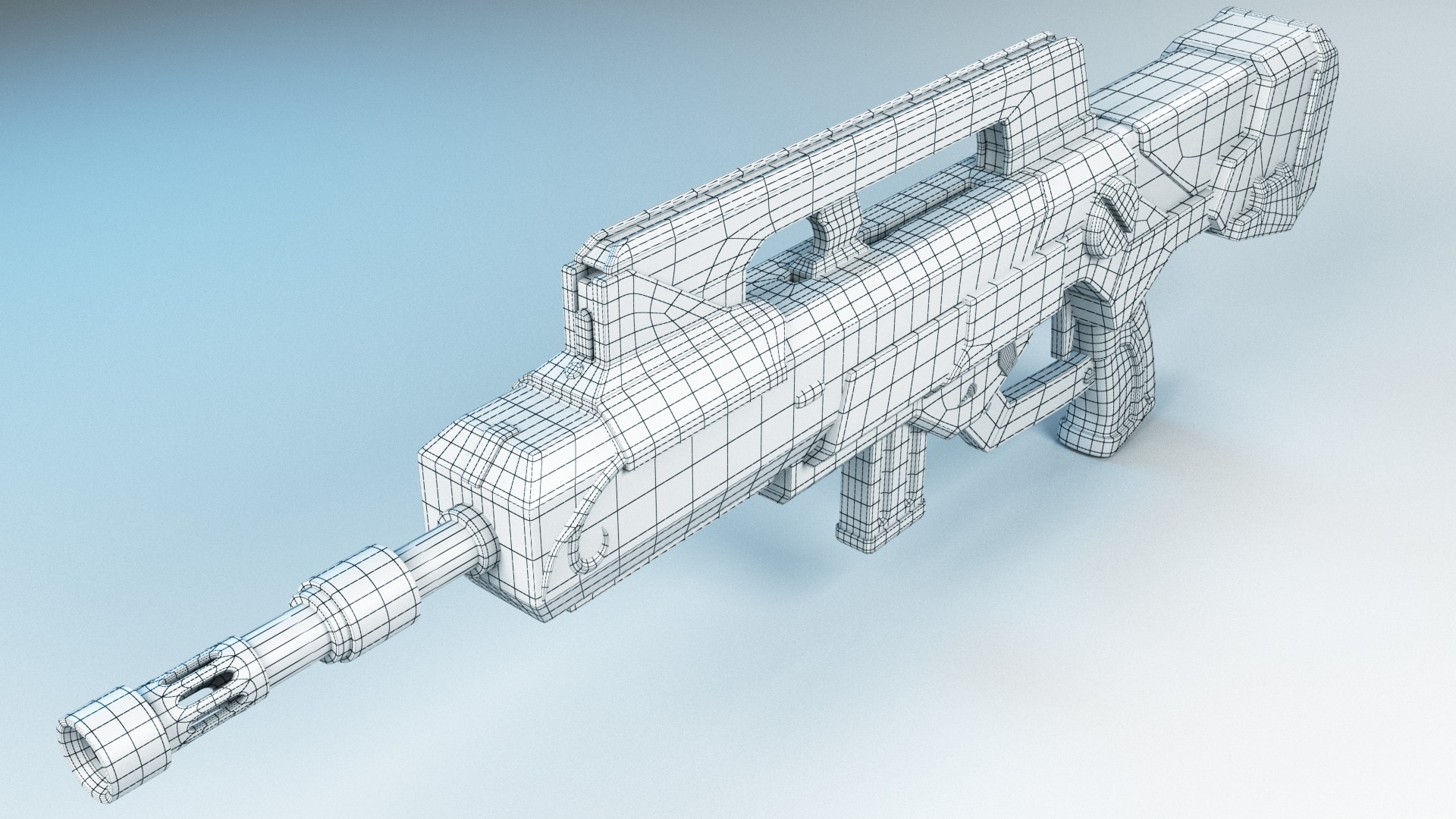 Famas Assault Rifle 3D model_10