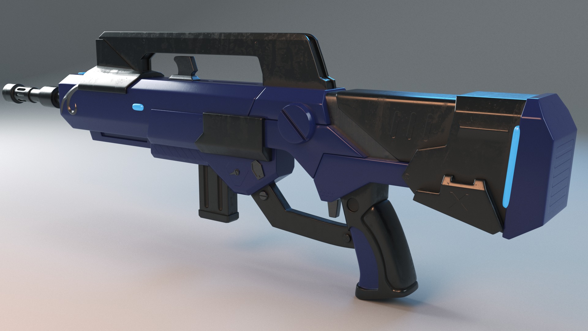 Famas Assault Rifle 3D model_1