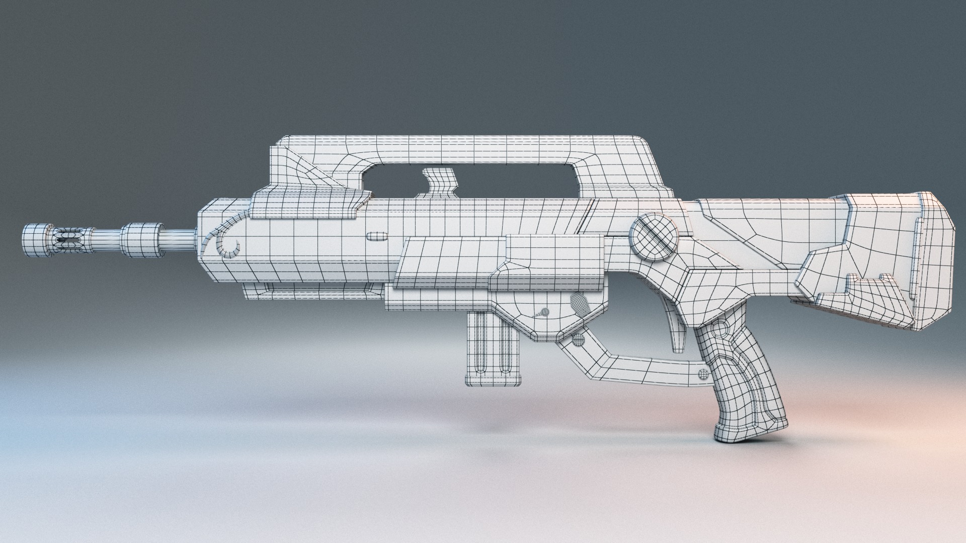 Famas Assault Rifle 3D model_9
