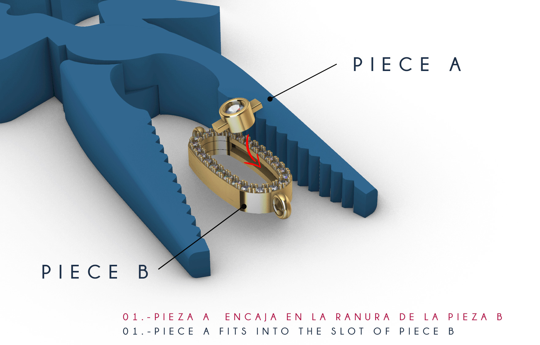 Messika MOVE UNO CORD BRACELET 3D print model_1