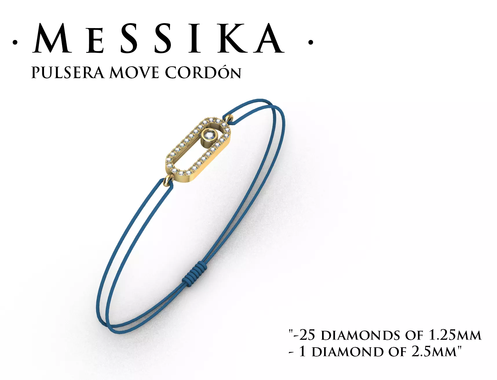 Messika MOVE UNO CORD BRACELET 3D print model_0