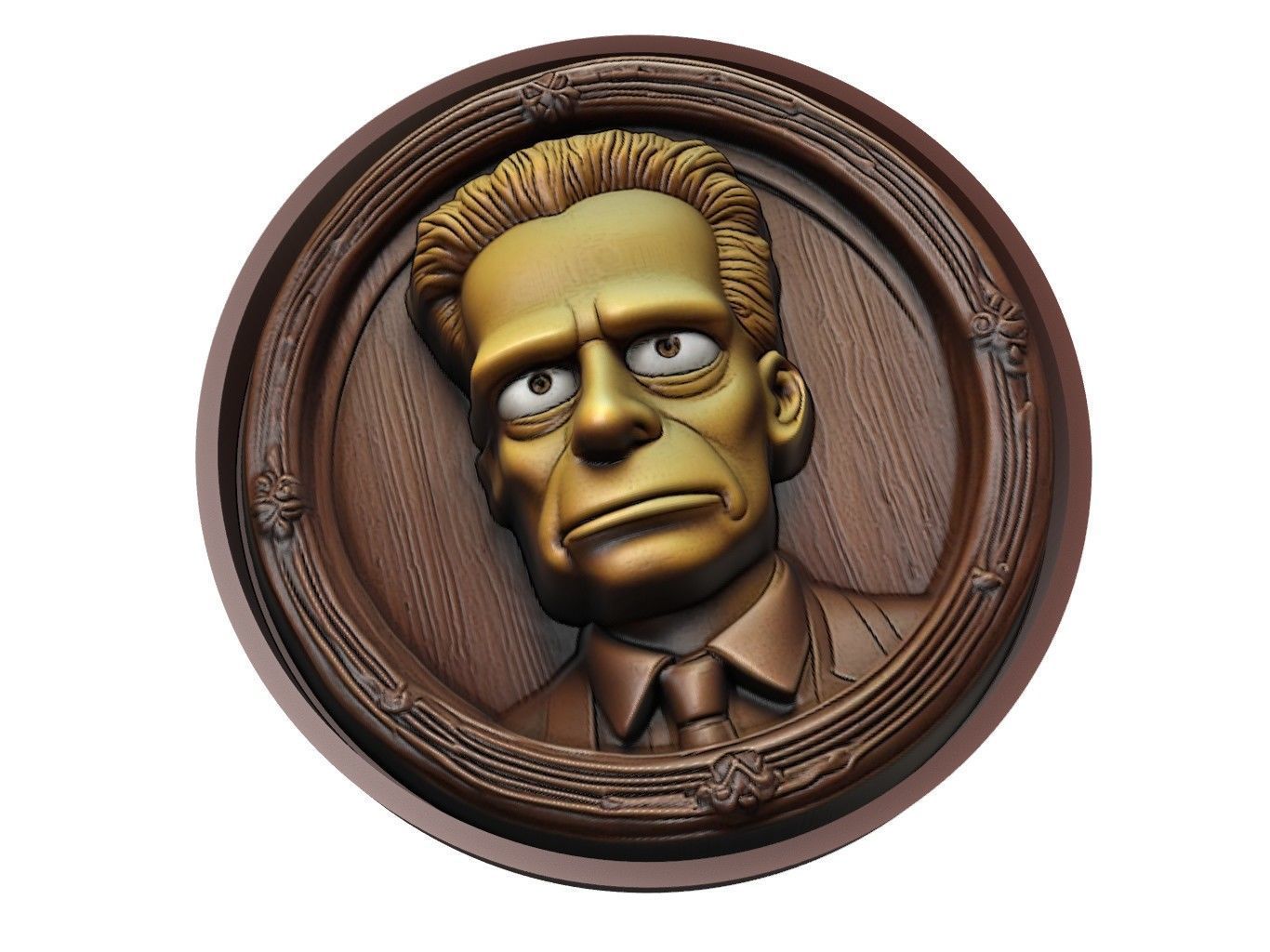 Bart Simpson Medallion 3D print model_1