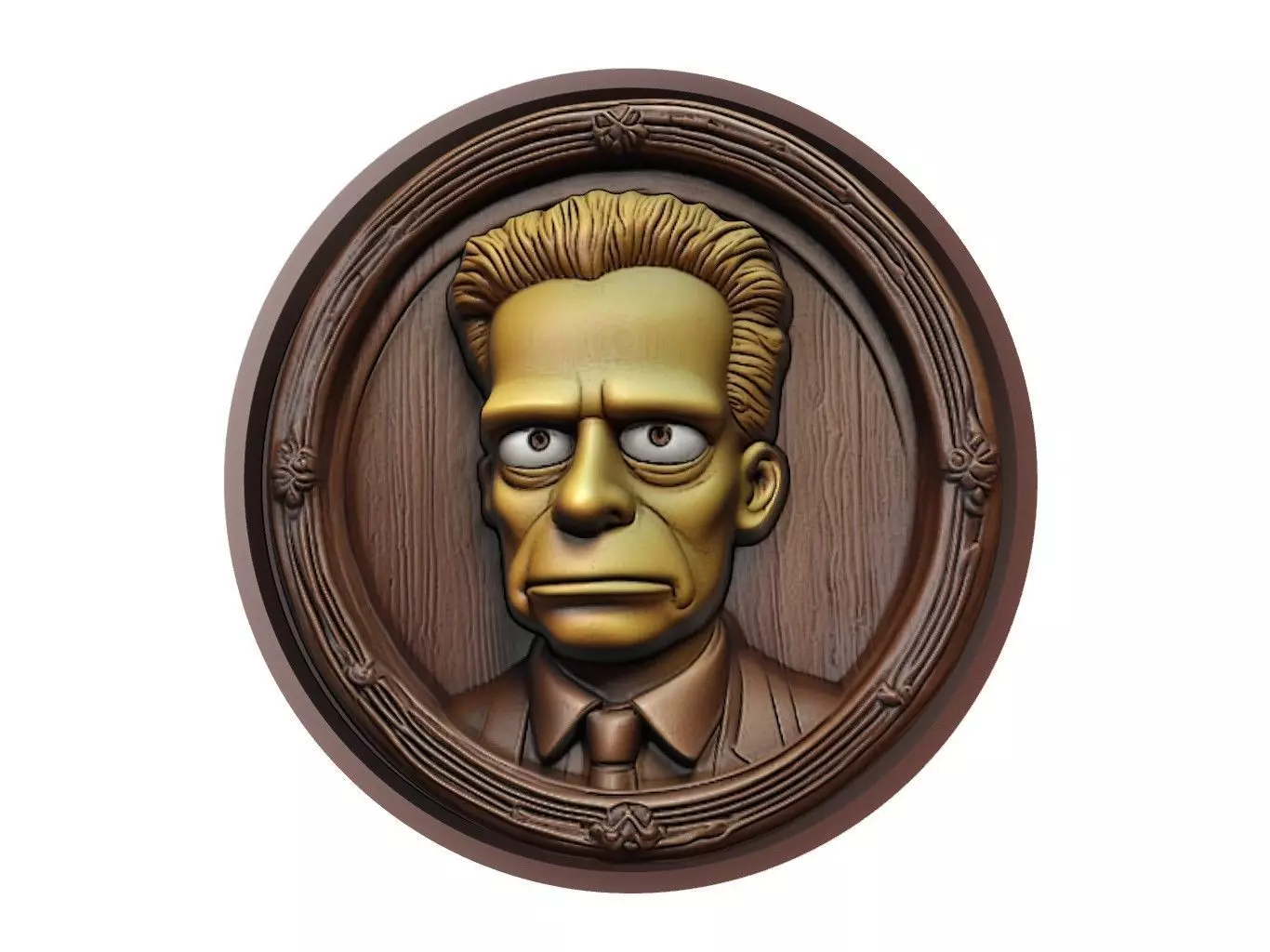 Bart Simpson Medallion 3D print model_0