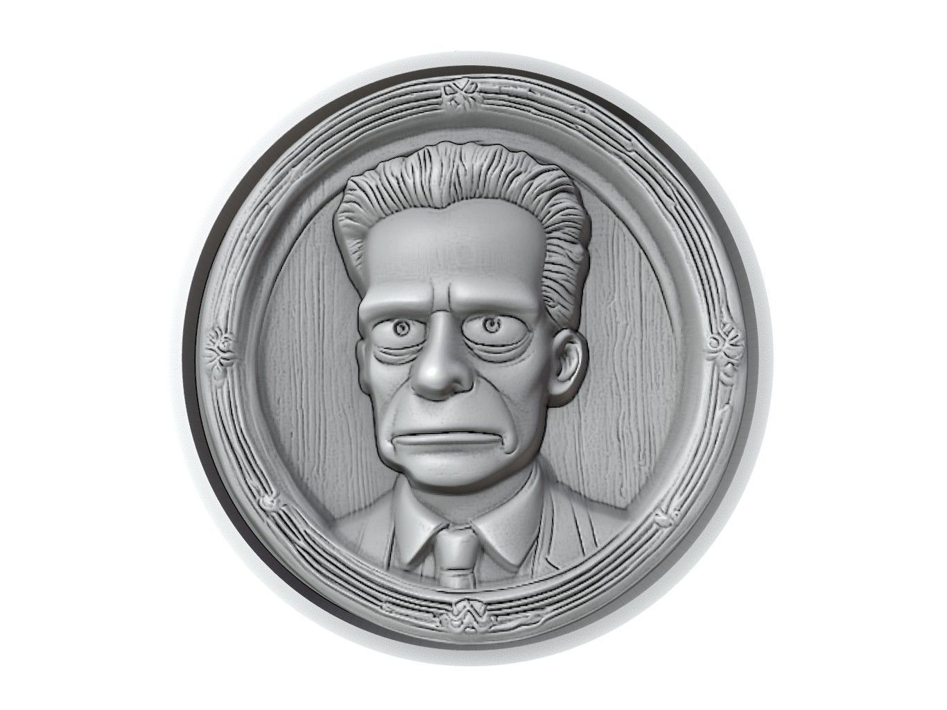 Bart Simpson Medallion 3D print model_2