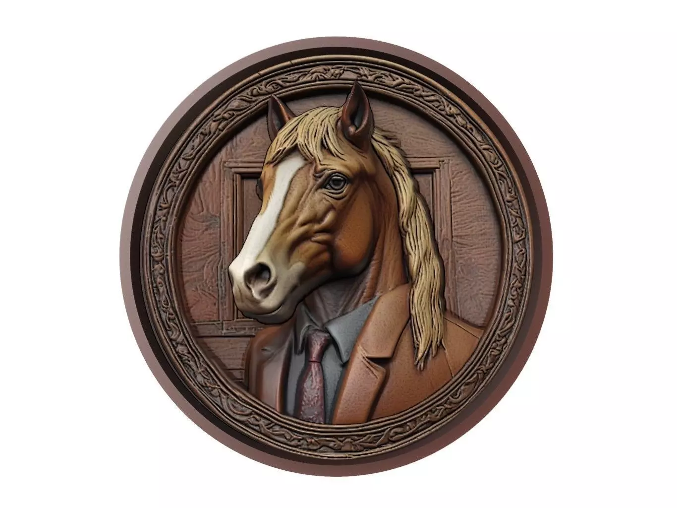 Bojack Horseman Medallion 3D print model_0