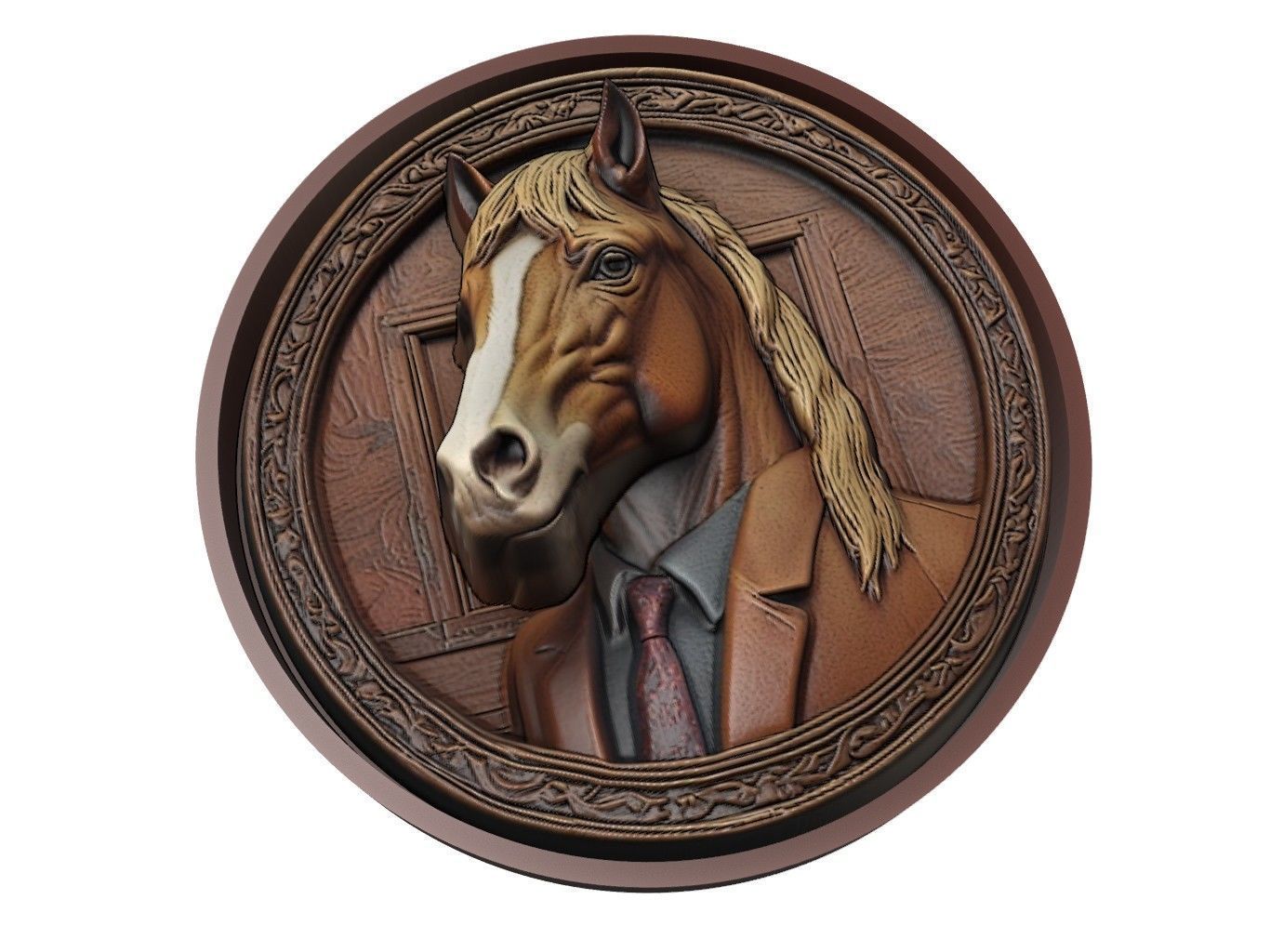 Bojack Horseman Medallion 3D print model_1
