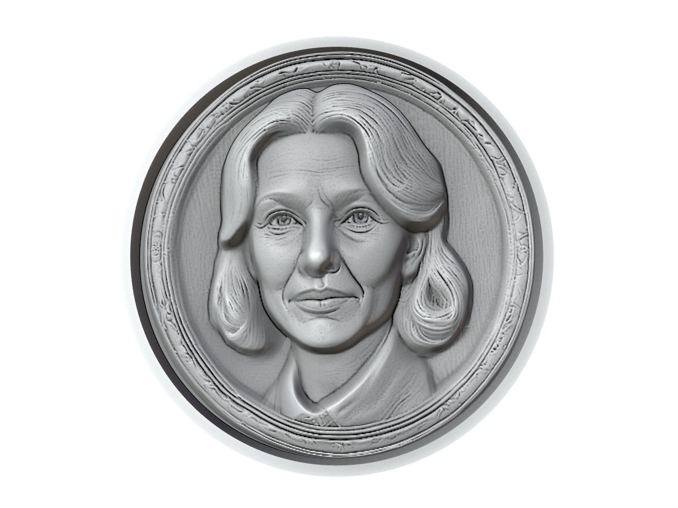 Suzanne Warren Medallion 3D print model_2