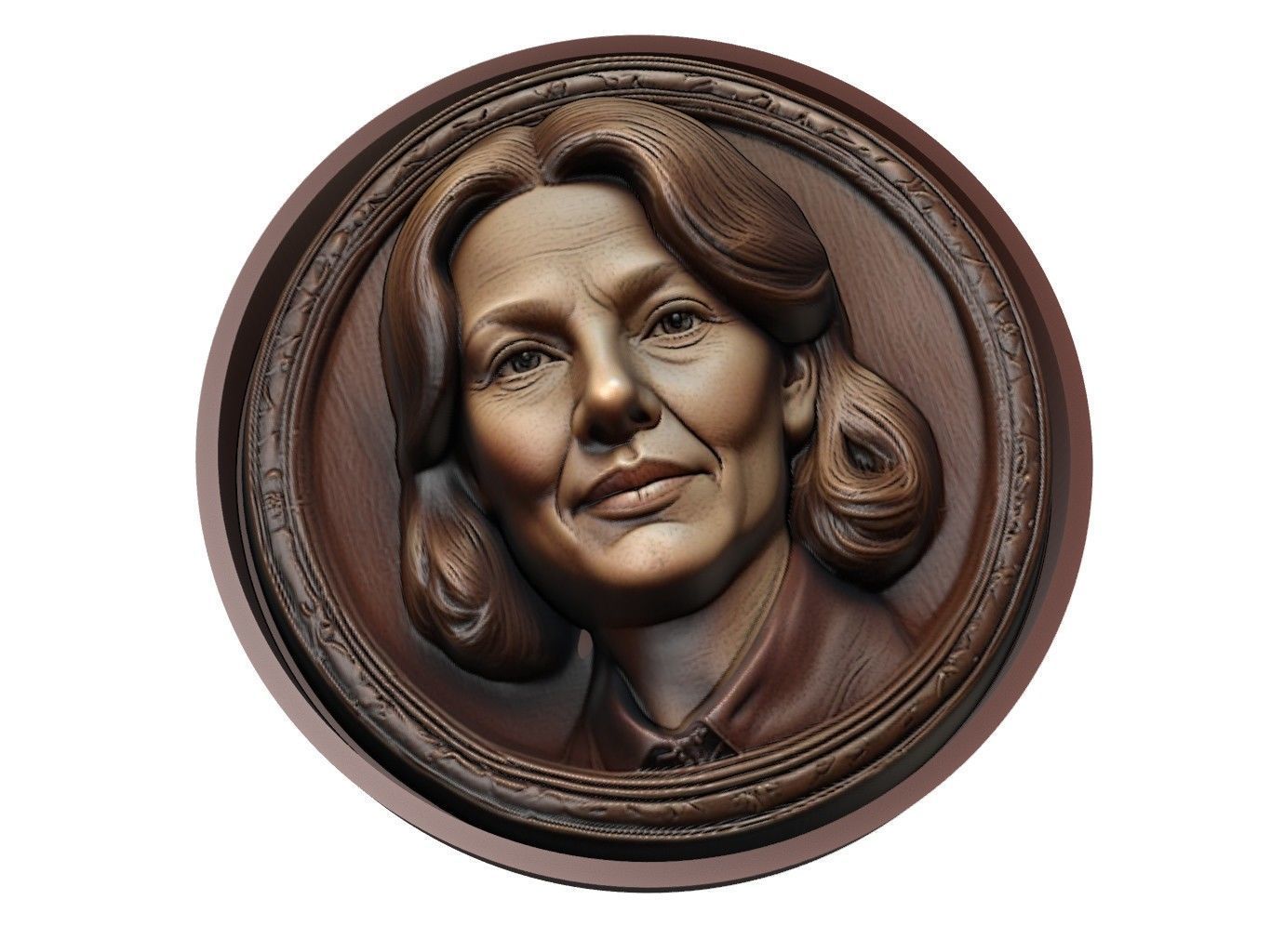 Suzanne Warren Medallion 3D print model_1