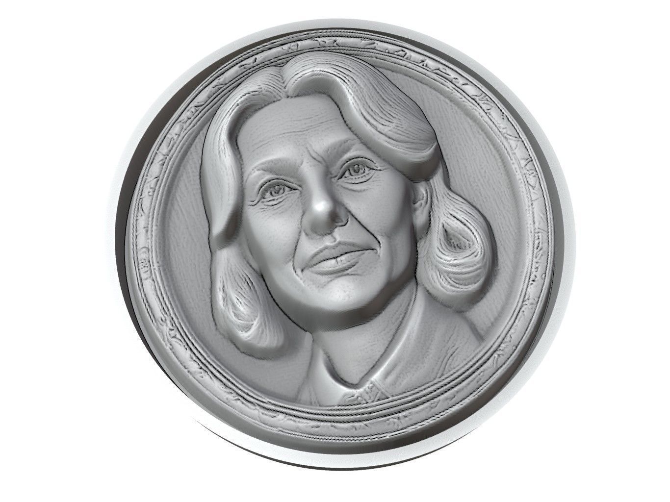 Suzanne Warren Medallion 3D print model_3