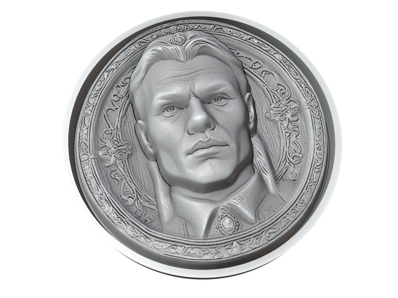 Ivar the Boneless Medallion 3D print model_3