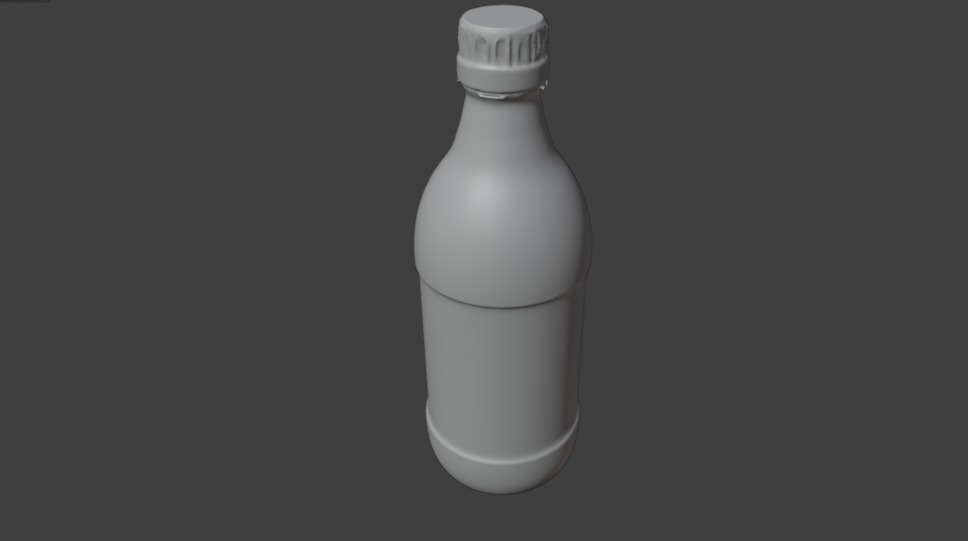 Plastic bottle Free 3D model_1