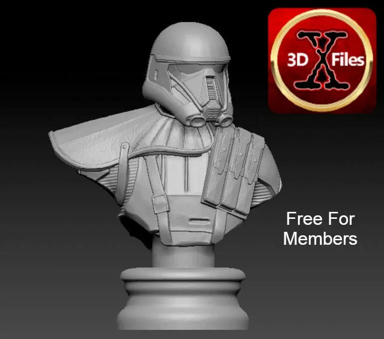 Star Wars - Death Trooper Bust Free 3D print model 3D print model