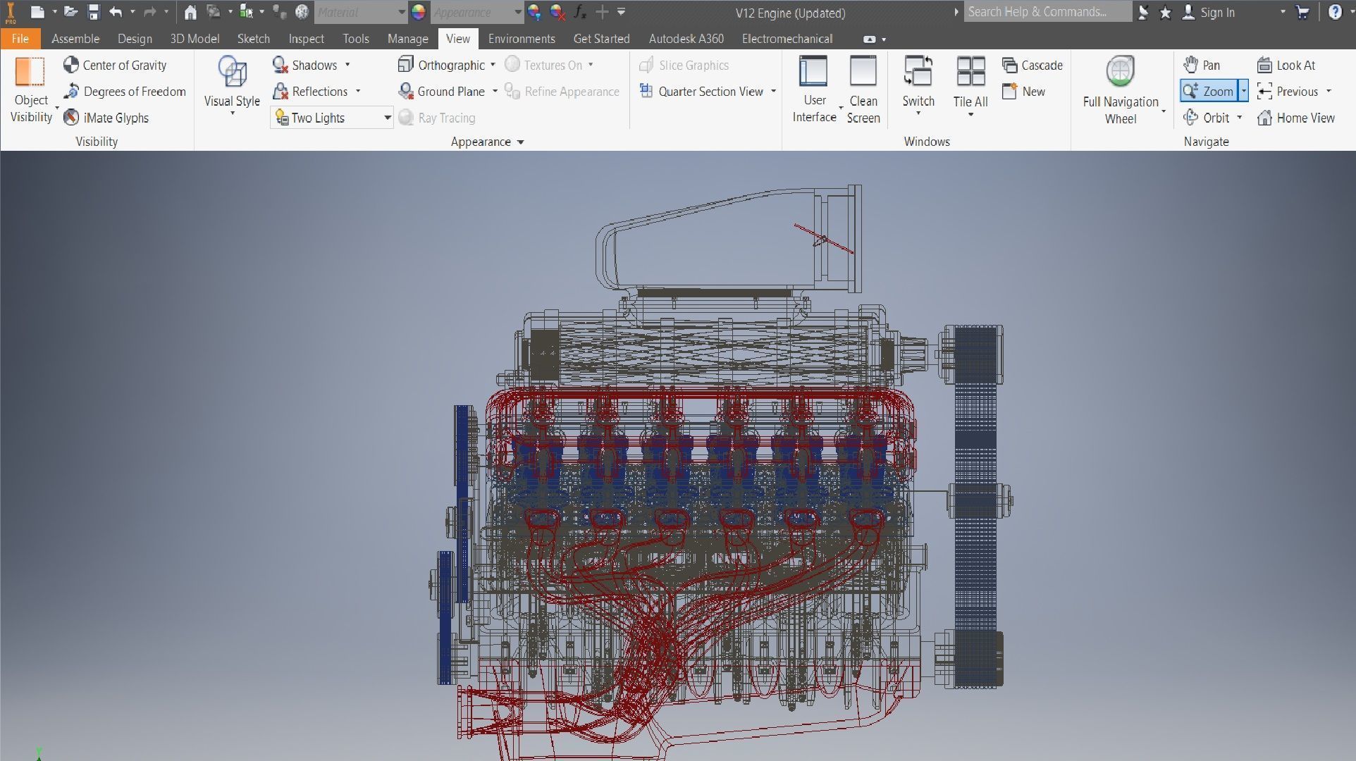 V12 turbo compressor Engine 3D model_18