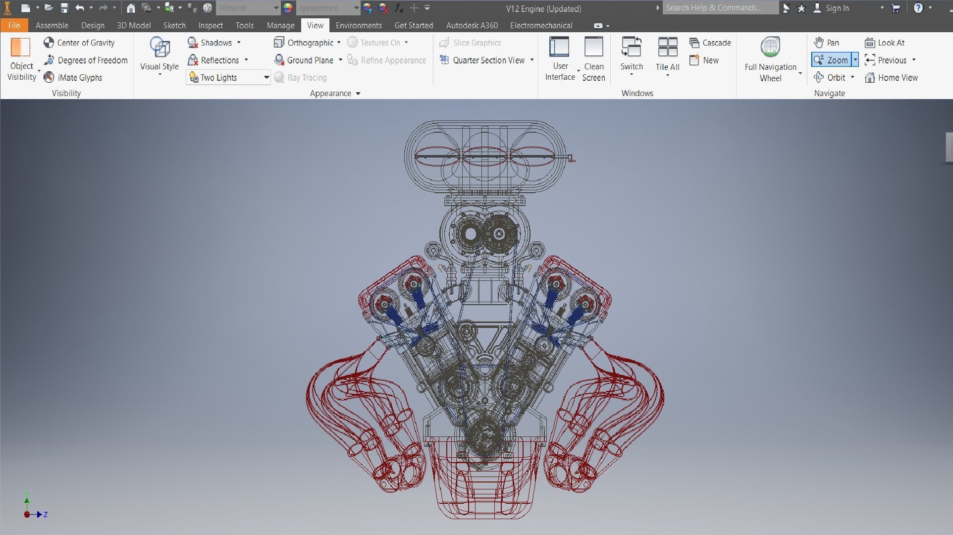 V12 turbo compressor Engine 3D model_19