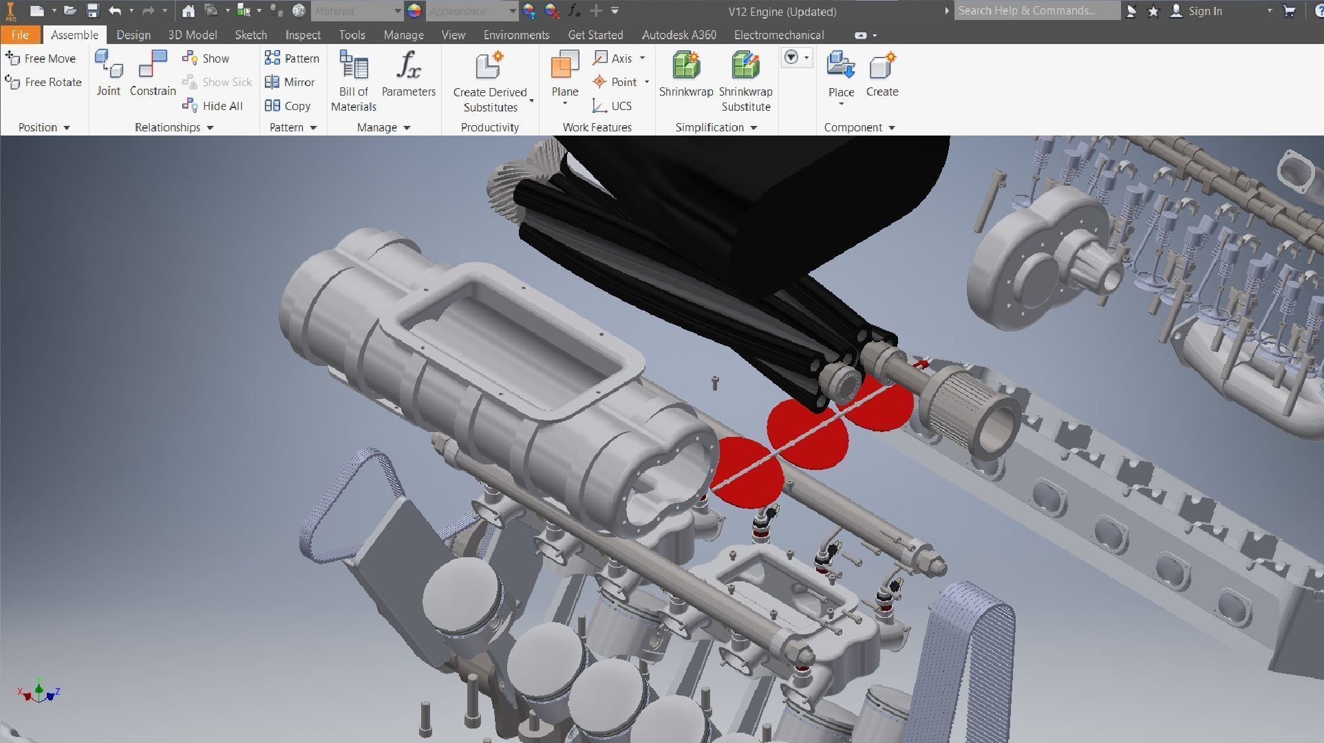 V12 turbo compressor Engine 3D model_12