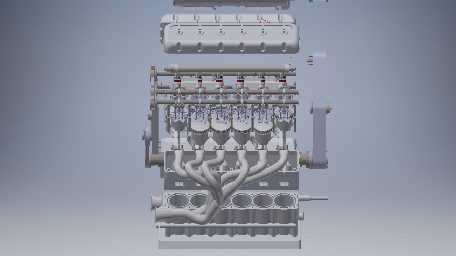 V12 turbo compressor Engine 3D model_11