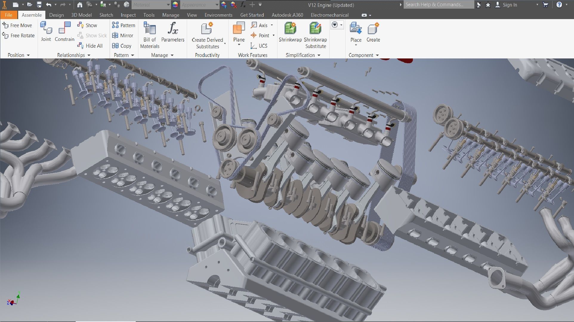 V12 turbo compressor Engine 3D model_10