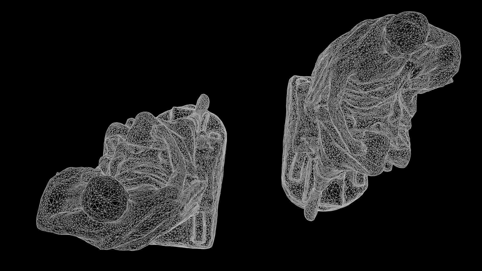 Cast of Menander seated sculpture of a sitting man  high-poly 3D model_13