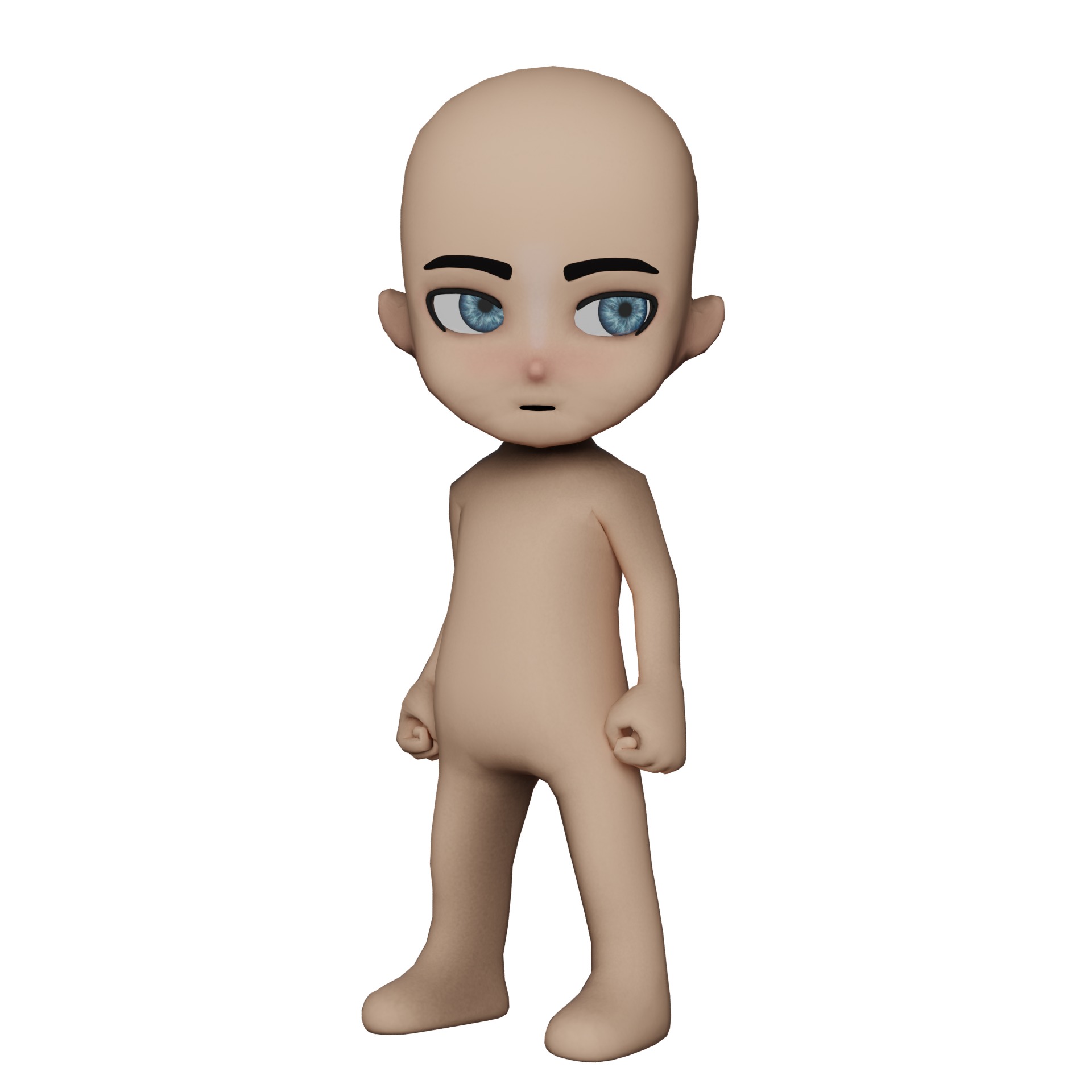 CHIBI KID Low-poly 3D model_3