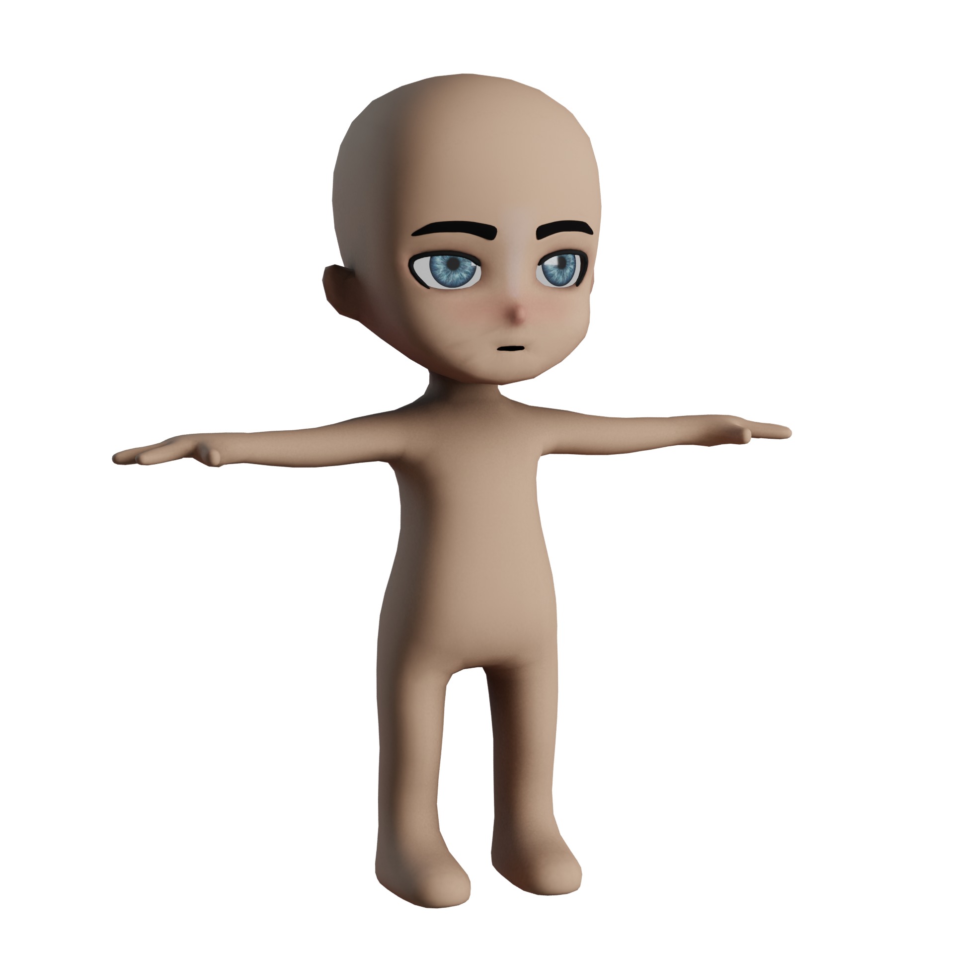 CHIBI KID Low-poly 3D model_4