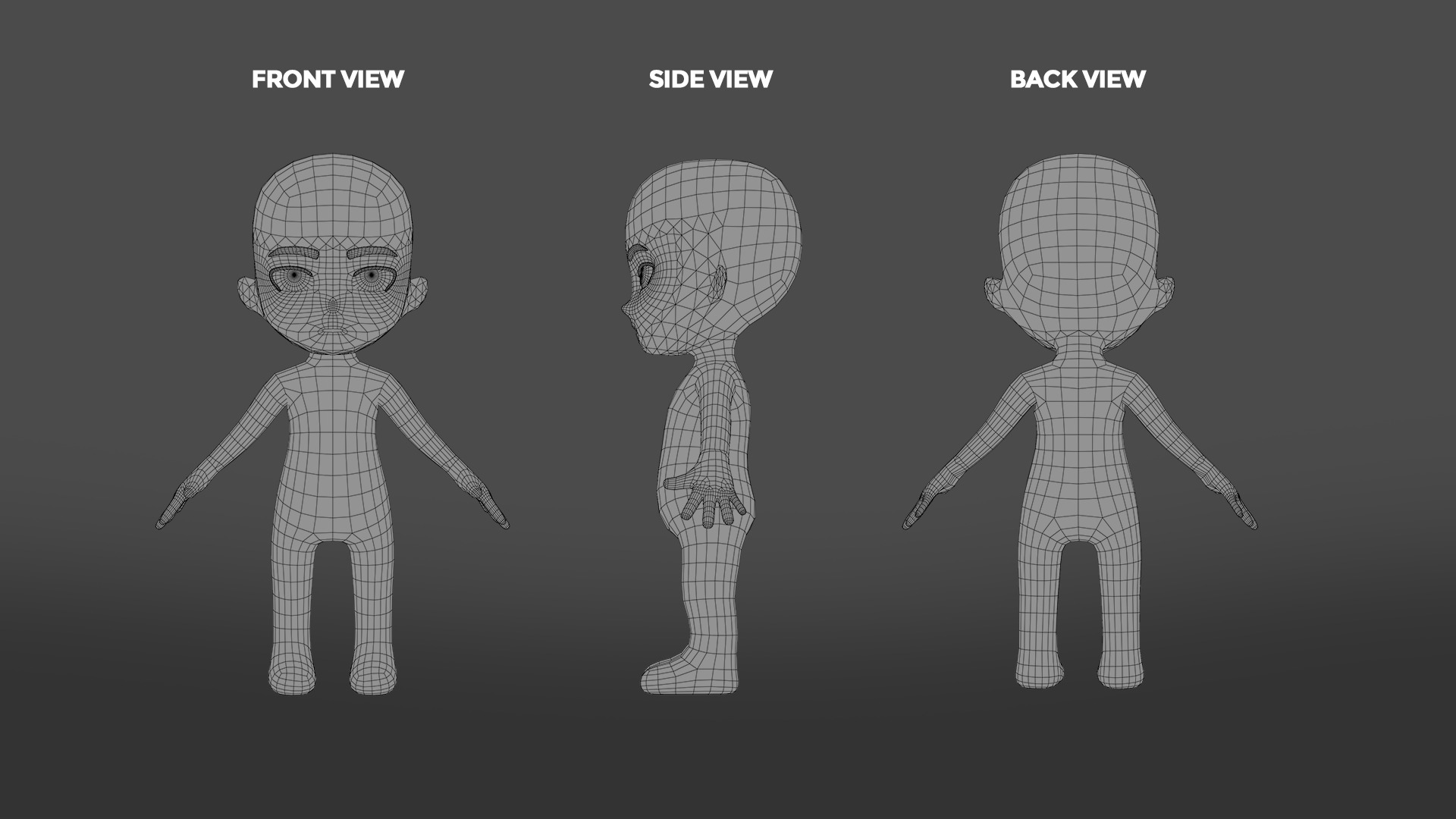 CHIBI KID Low-poly 3D model_2