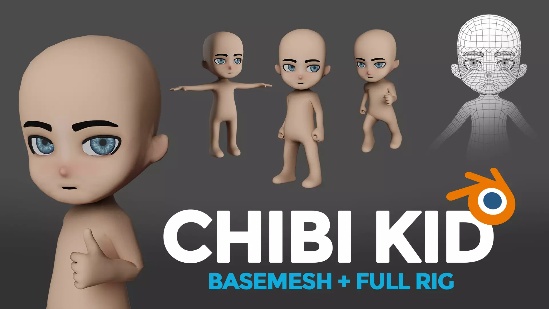 CHIBI KID Low-poly 3D model_0