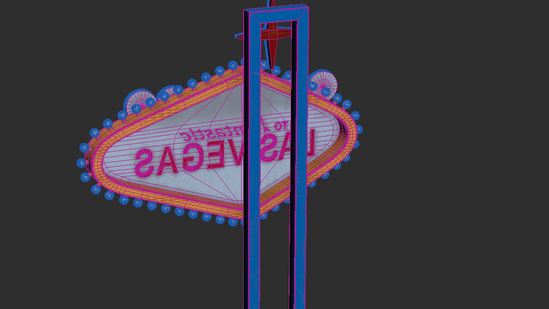 sign las vegas high-poly textured 3D model_11