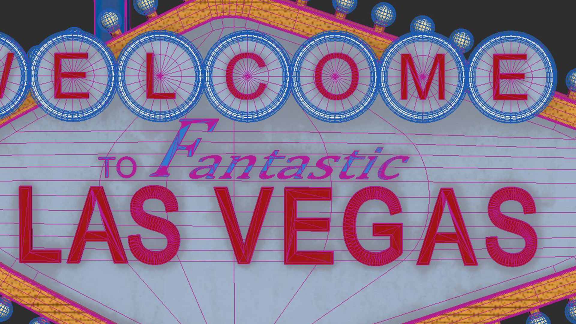 sign las vegas high-poly textured 3D model_4