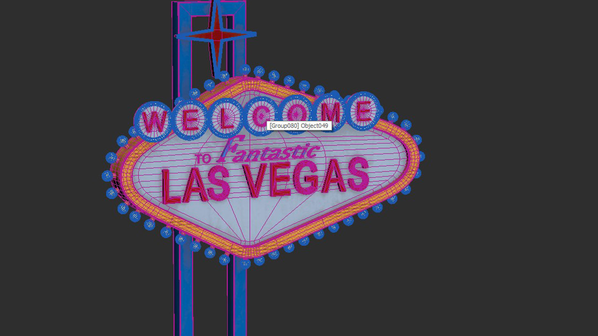 sign las vegas high-poly textured 3D model_13