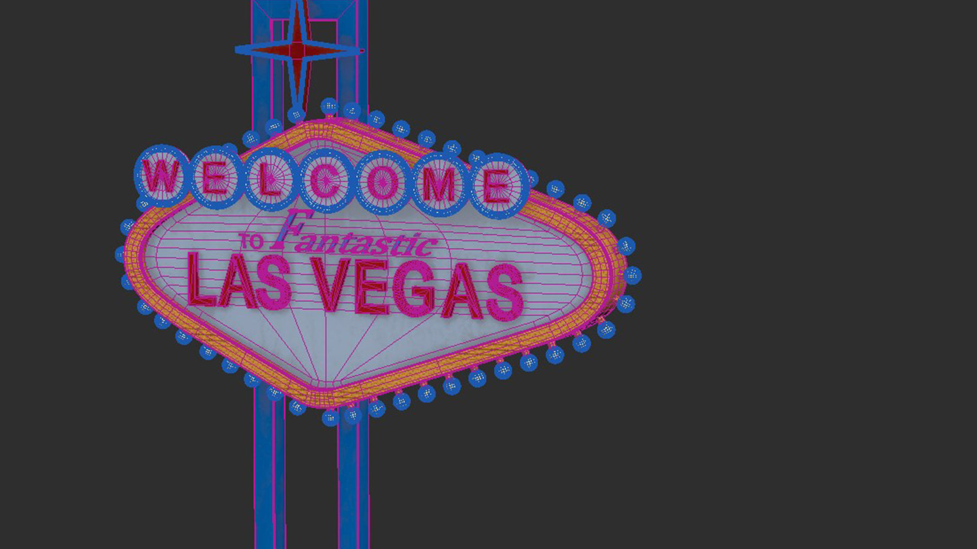 sign las vegas high-poly textured 3D model_12