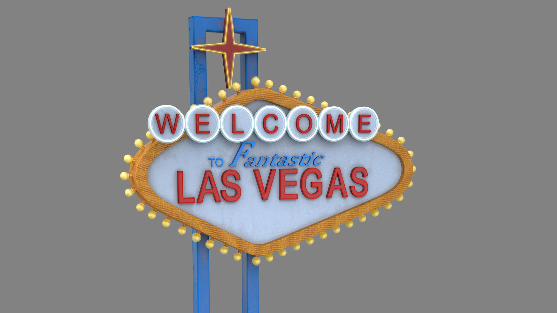 sign las vegas high-poly textured 3D model_10