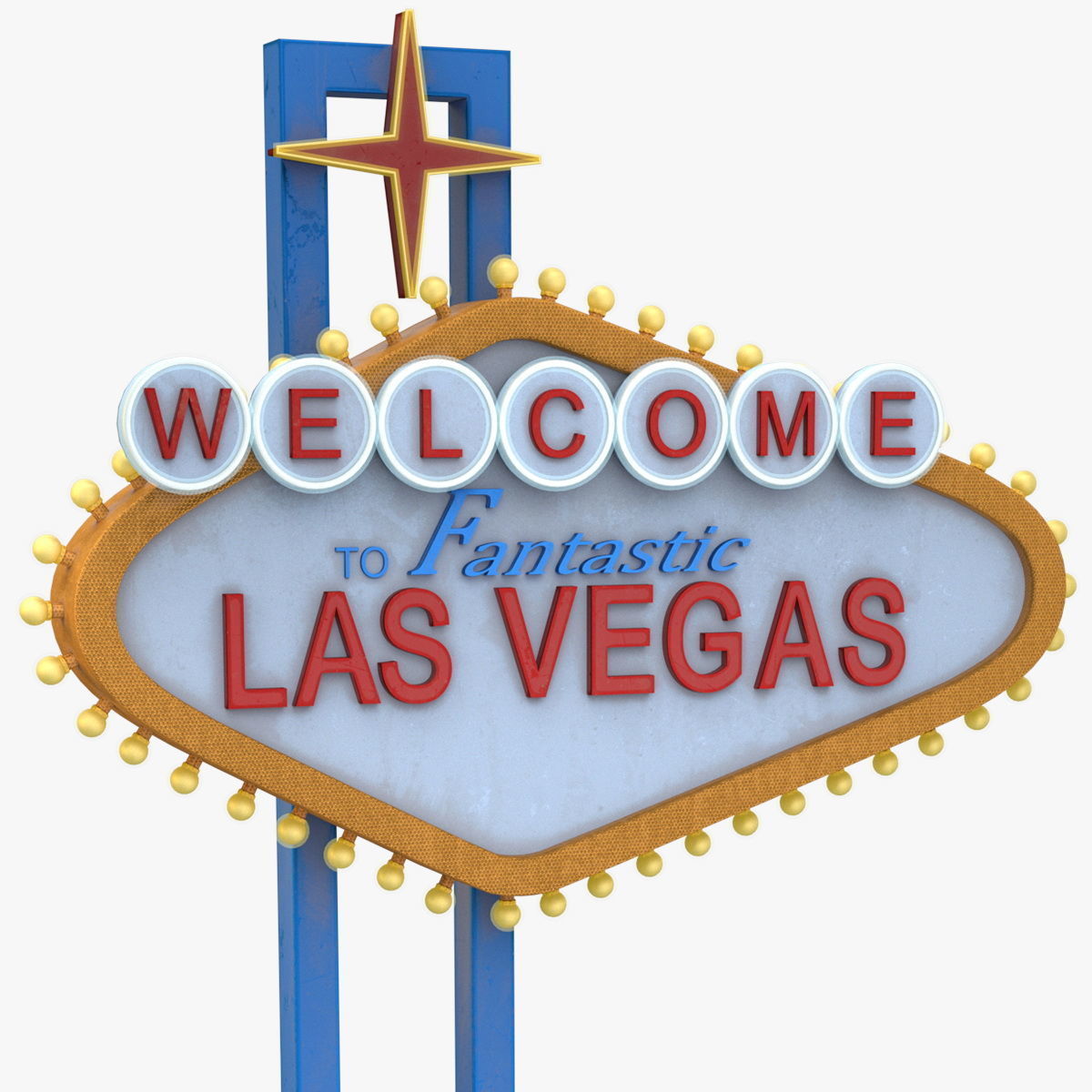 sign las vegas high-poly textured 3D model_1