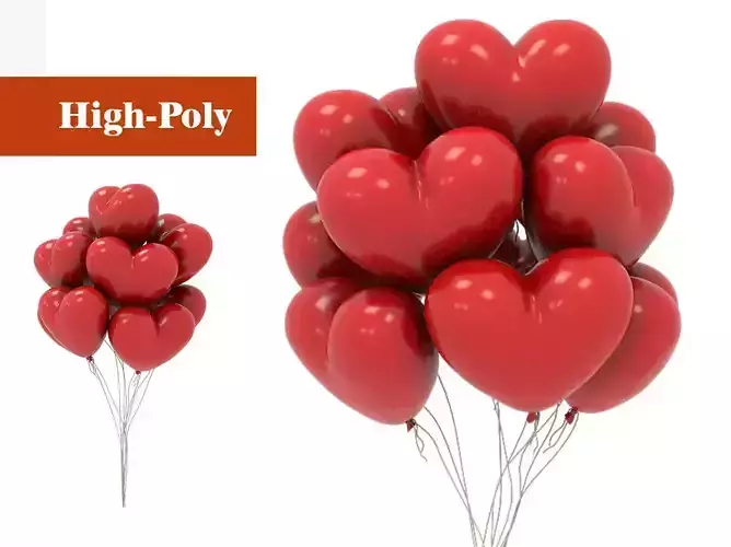 red heart shaped balloons for valentines day 