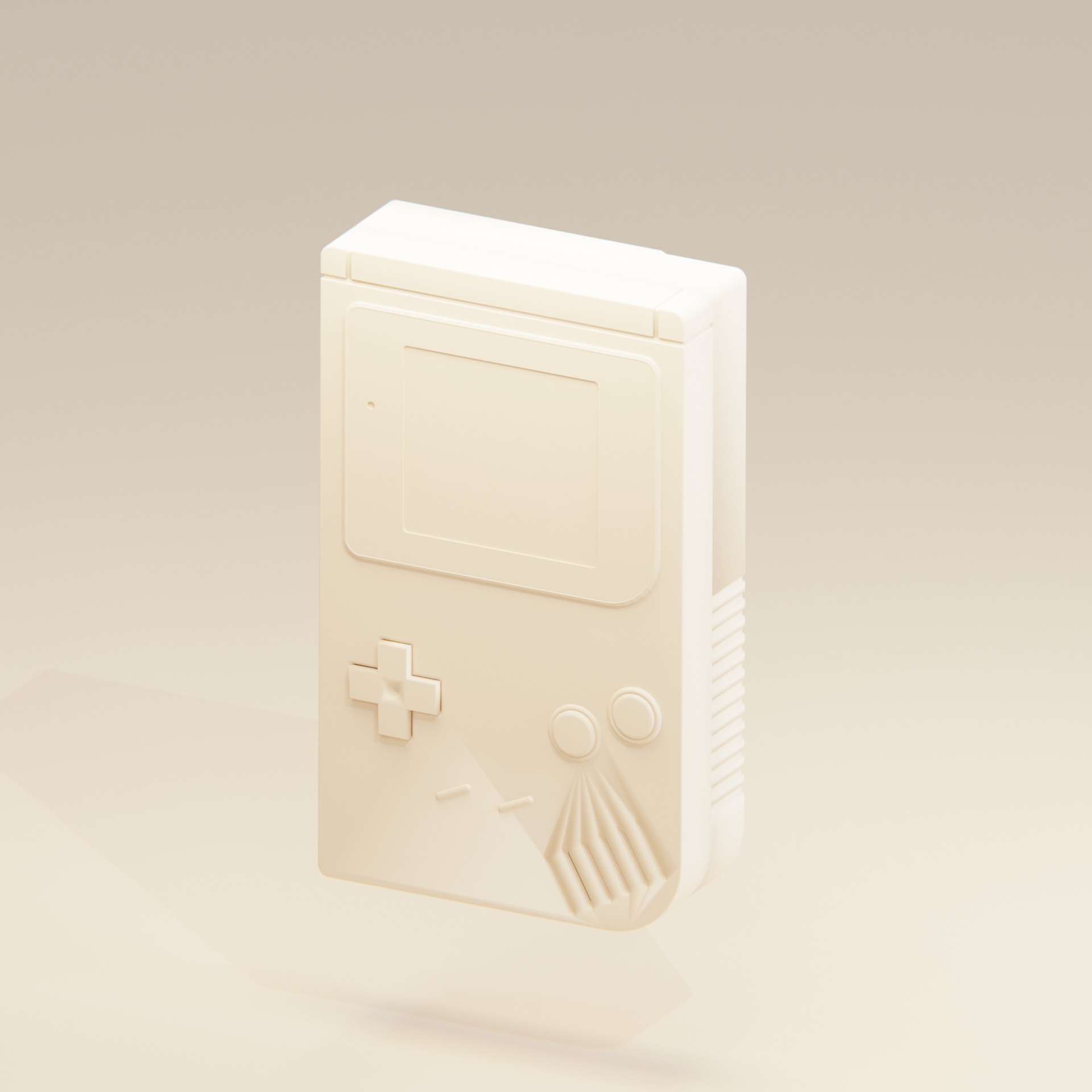 Simple Nintendo Gameboy Model 3D model_5