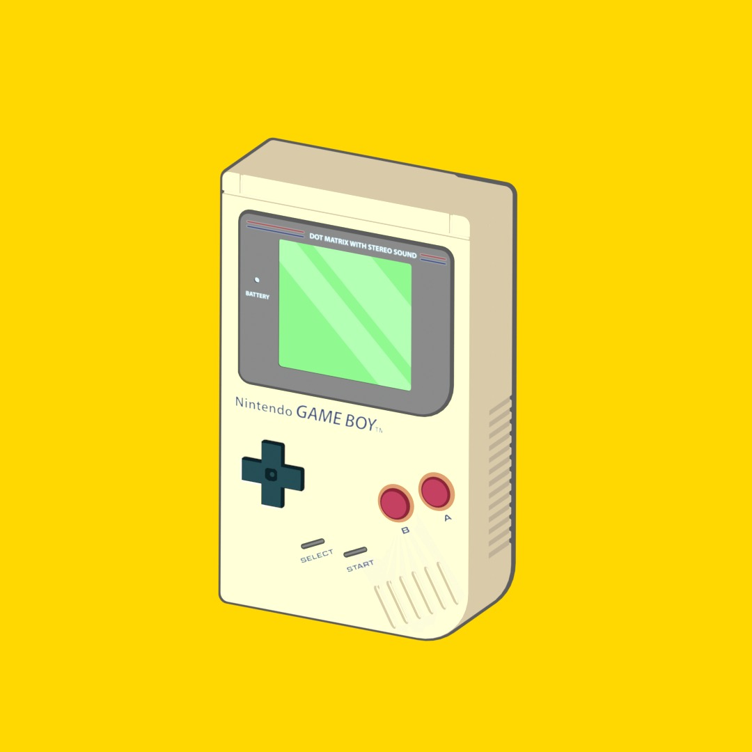 Simple Nintendo Gameboy Model 3D model_2