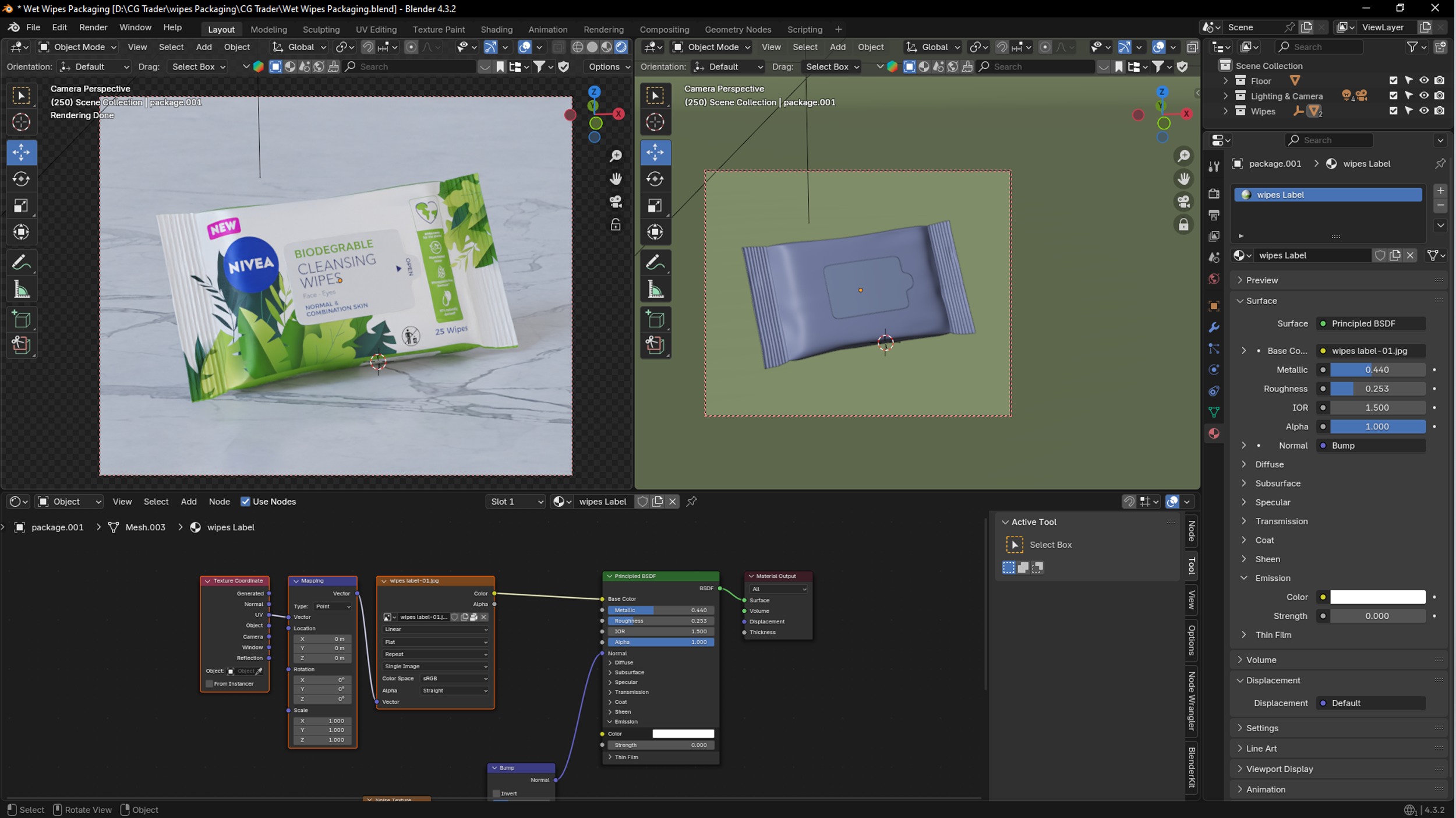 Wet Wipes Packaging 3D model_9