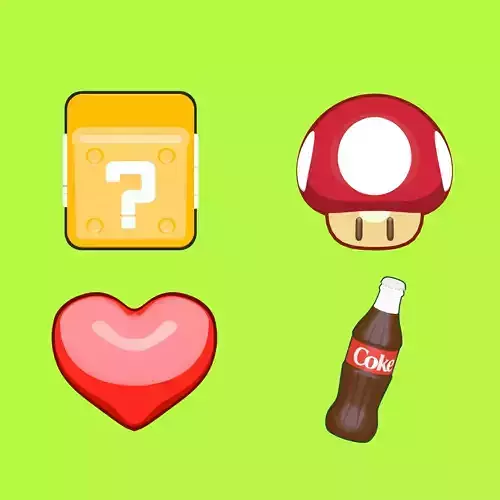 The Iconic Pixel Icons Set 3D model