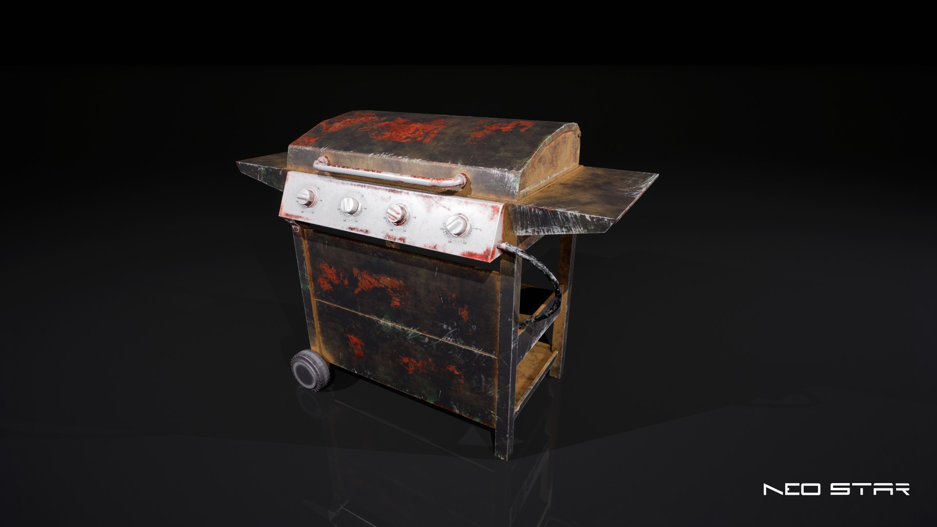 Old Rusty Grills Low-poly 3D model_2