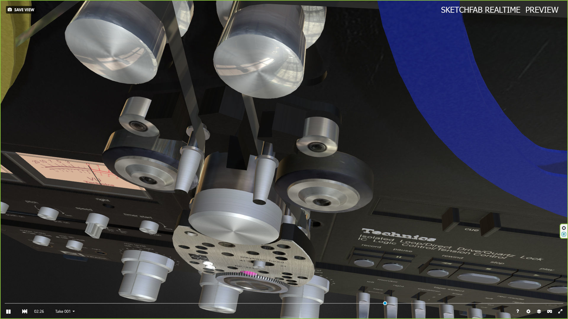 Technics 1500 Low-poly 3D model_4