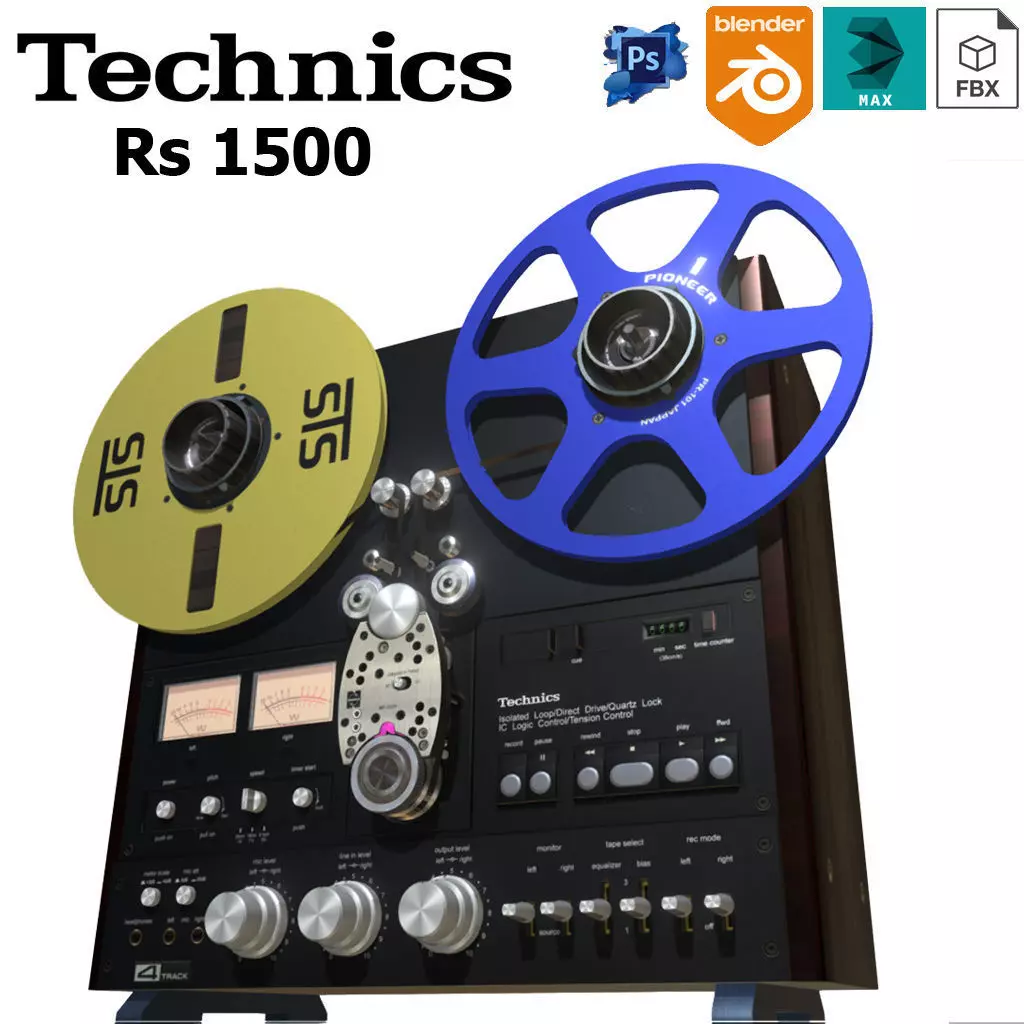 Technics 1500 Low-poly 3D model_0