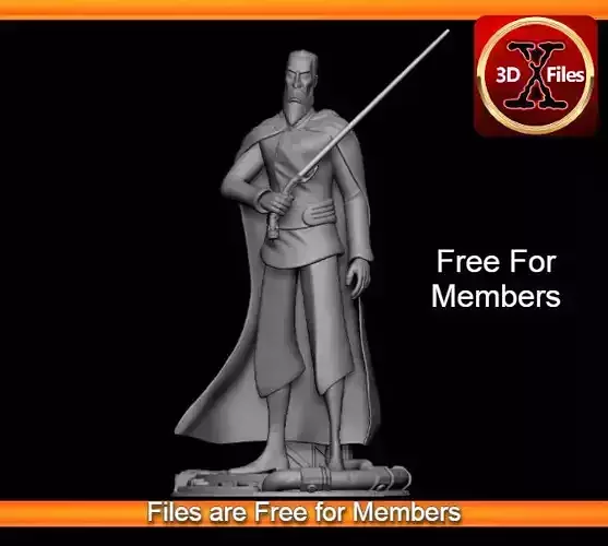 Star Wars Animated Dooku Statue - Clone Wars 3D print model 