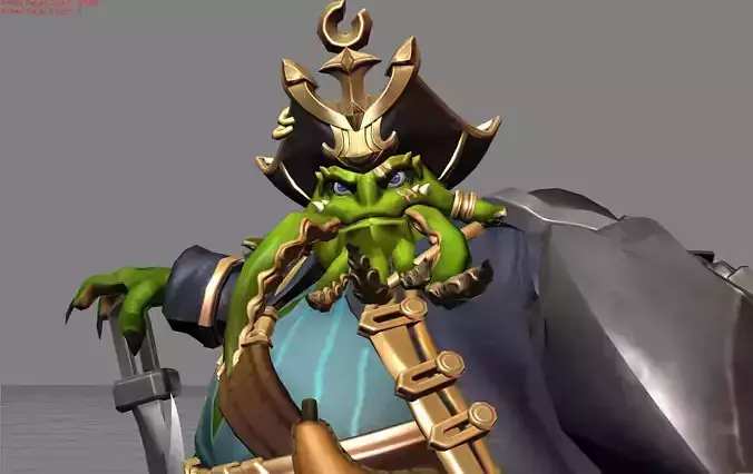 Bane Deep Sea Monster Low-poly 3D model